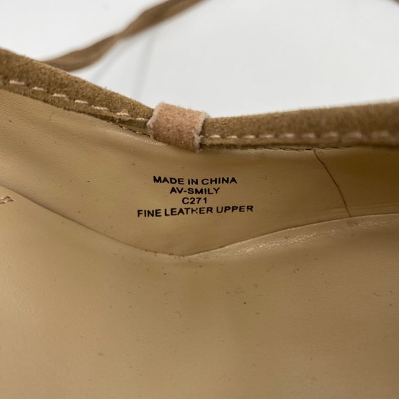 Adrienne Vittadini Brown Suede Lace Up Wedges | High Heel Style - Picture 8 of 10